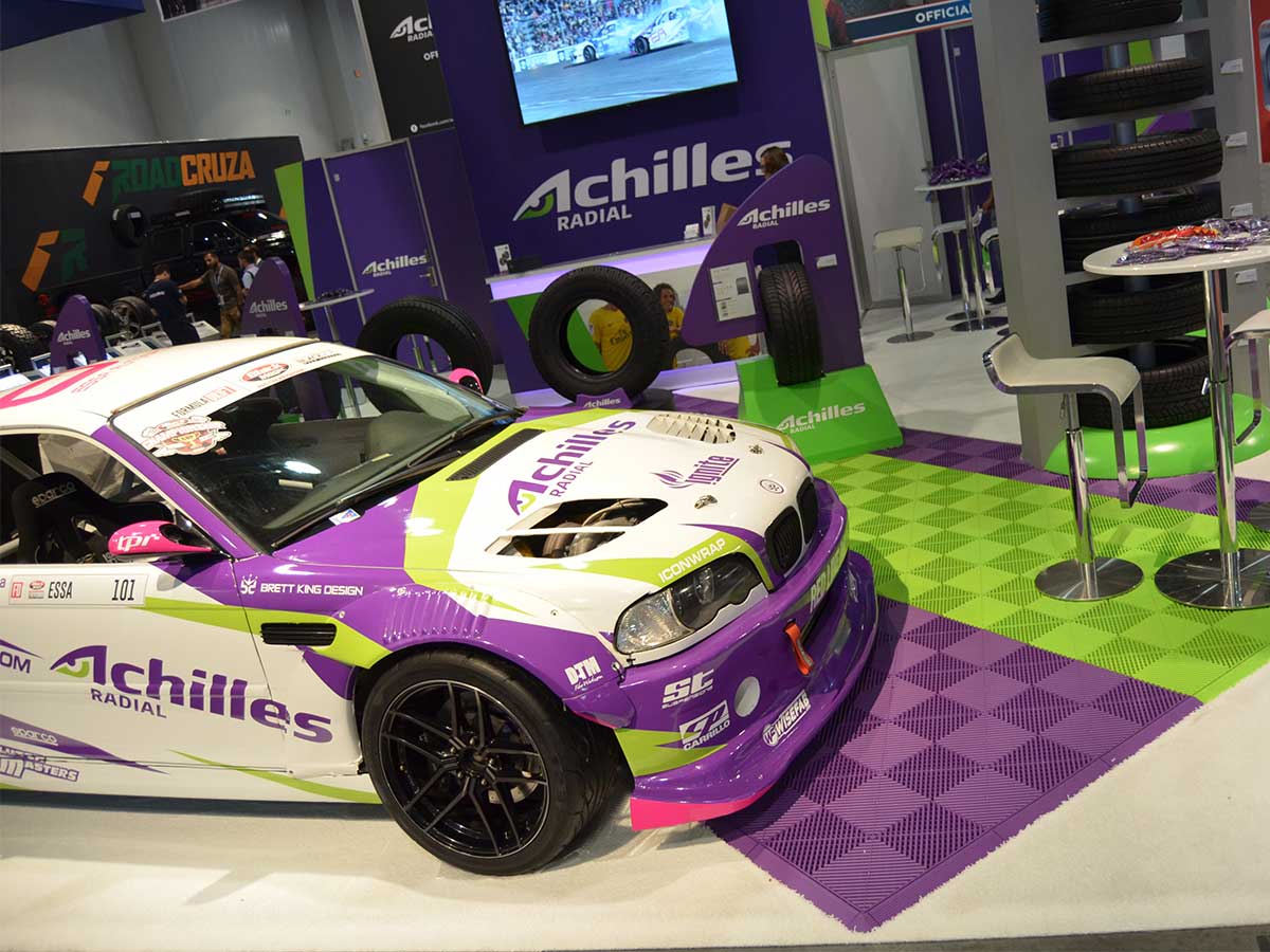 Ribtrax Tile Event Modular Floor SEMA Achilles Radial